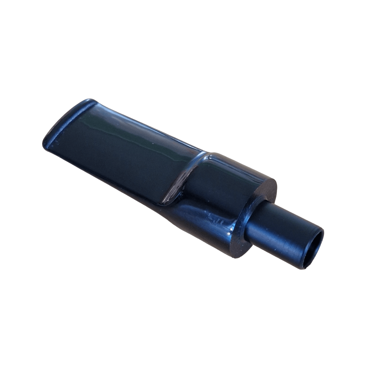 Mundstück Rohling - Ø20 - L60 - Acryl - Mit 10.5 mm Zapfen - Schwarz - Pfeifenecke