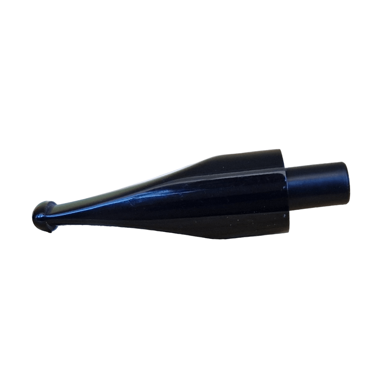 Mundstück Rohling - Ø20 - L60 - Acryl - Mit 10.5 mm Zapfen - Schwarz - Pfeifenecke