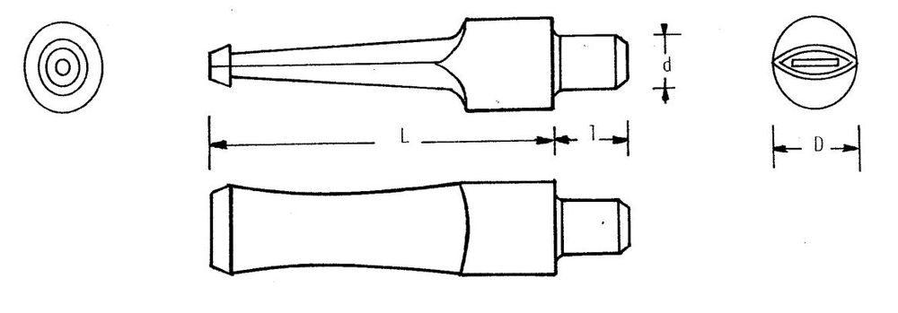 Mundstück Rohling - Ø20 - L86.5 - Ebonit - Pfeifenecke