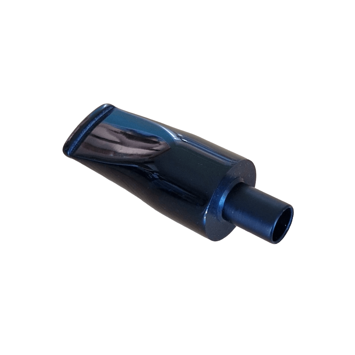 Mundstück Rohling - Ø22 - L50 - Acryl - Mit 10.5 mm Zapfen - Schwarz - Pfeifenecke