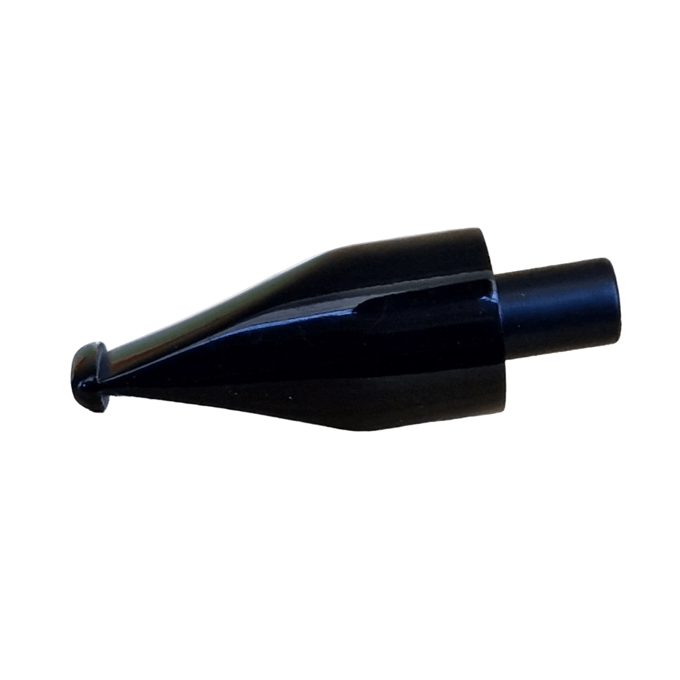 Mundstück Rohling - Ø22 - L50 - Acryl - Mit 10.5 mm Zapfen - Schwarz - Pfeifenecke