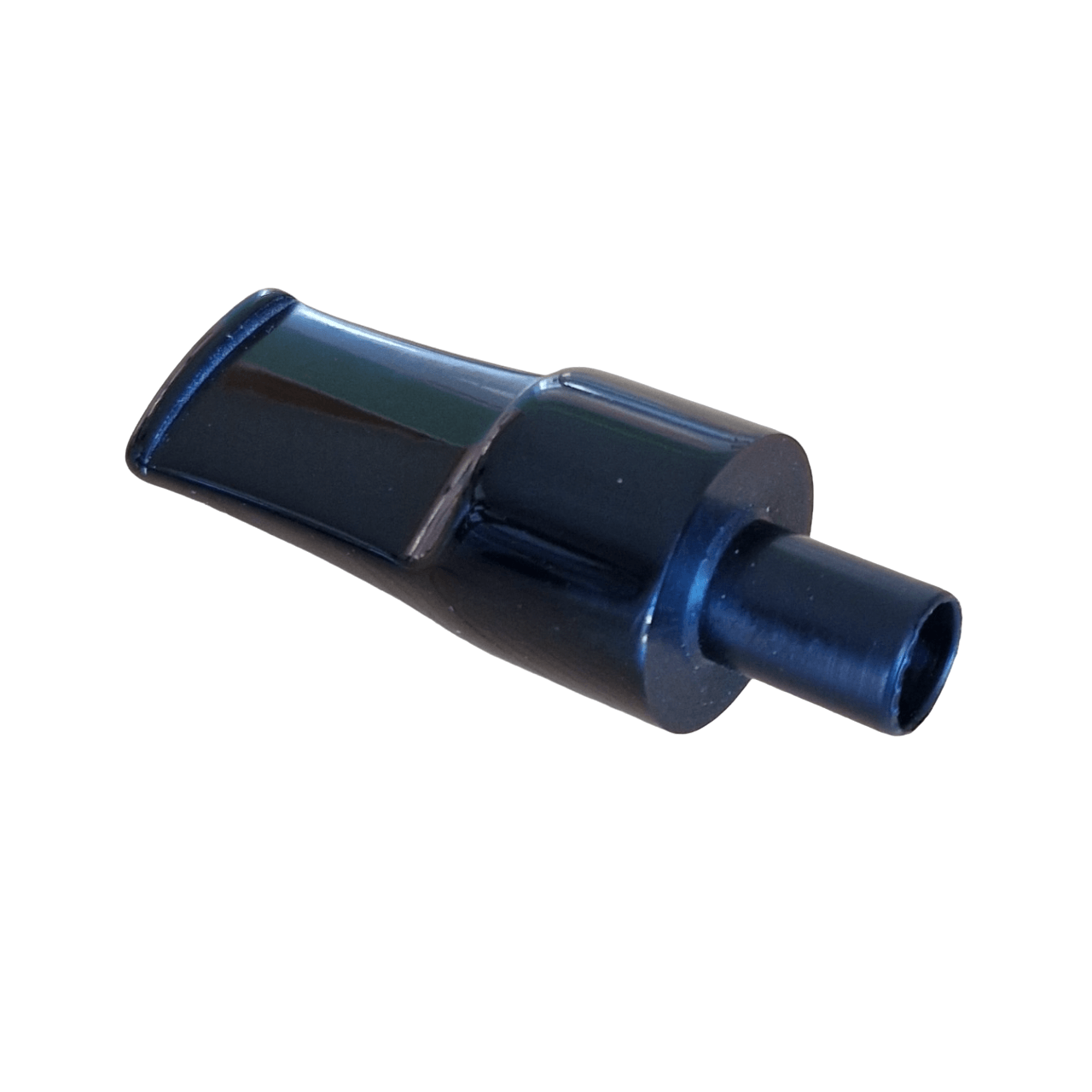 Mundstück Rohling - Ø22 - L50 - Acryl - Mit 10.5 mm Zapfen - Schwarz - Pfeifenecke