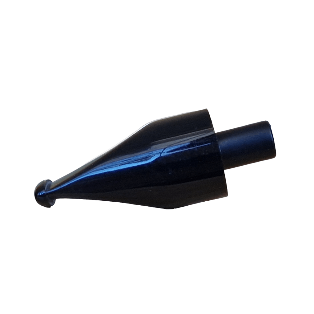 Mundstück Rohling - Ø24 - L51 - Acryl - Mit 10.5 mm Zapfen - Schwarz - Pfeifenecke