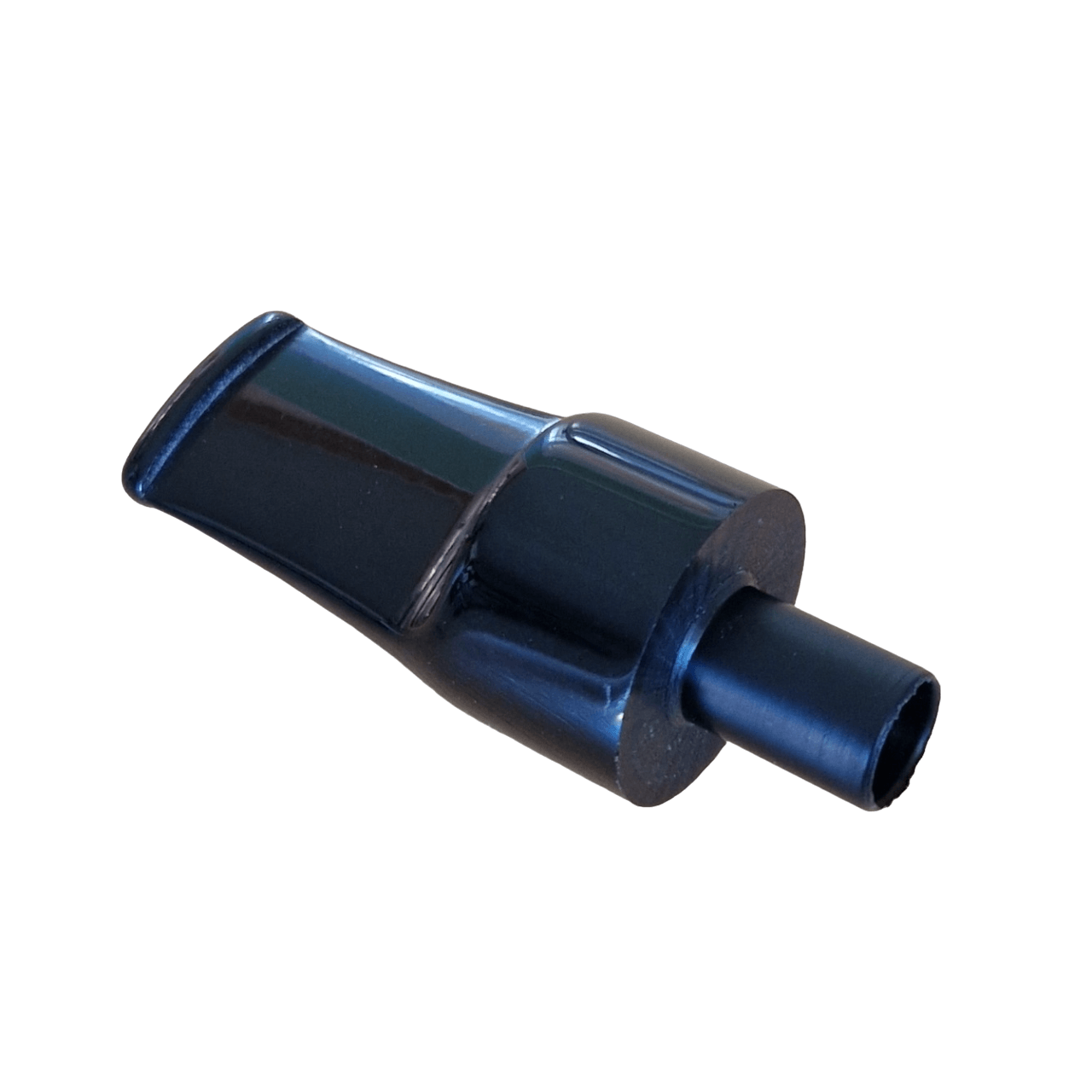 Mundstück Rohling - Ø24 - L51 - Acryl - Mit 10.5 mm Zapfen - Schwarz - Pfeifenecke