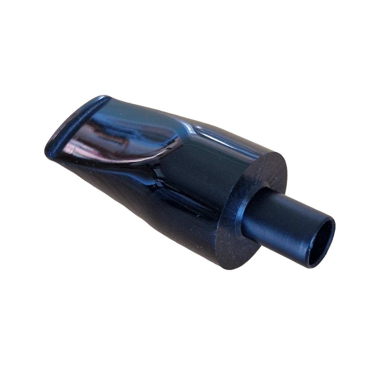 Mundstück Rohling - Ø24 - L51 - Acryl - Mit 10.5 mm Zapfen - Schwarz - Pfeifenecke