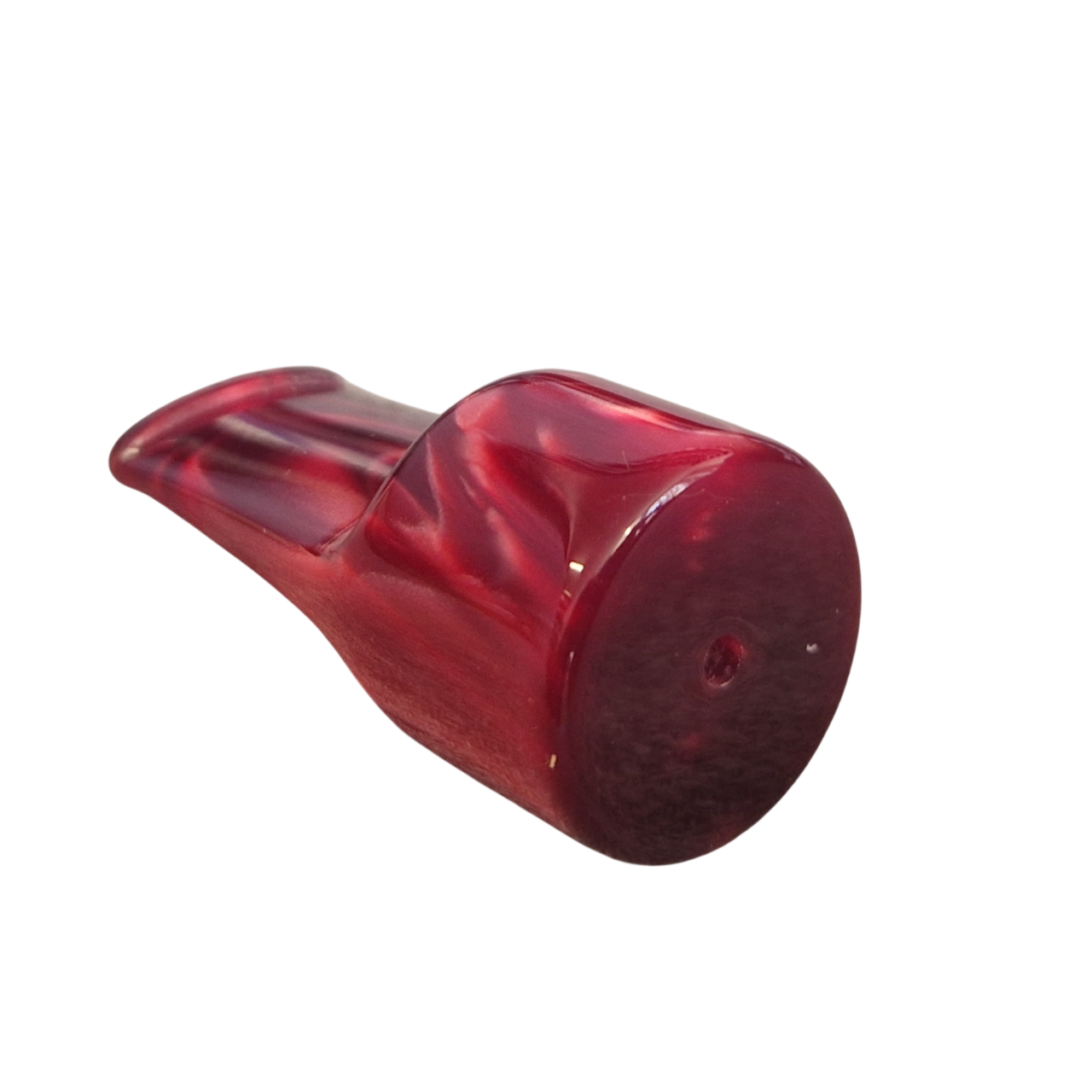 Mundstück Rohling - Ø24 - L51 - Acryl - Rot - Pfeifenecke