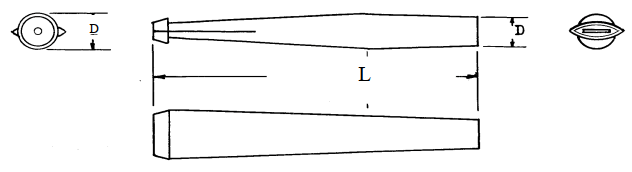 Mundstück Rohling - Ø9.5 - L102.5 - Ebonit - PFEIFENECKE