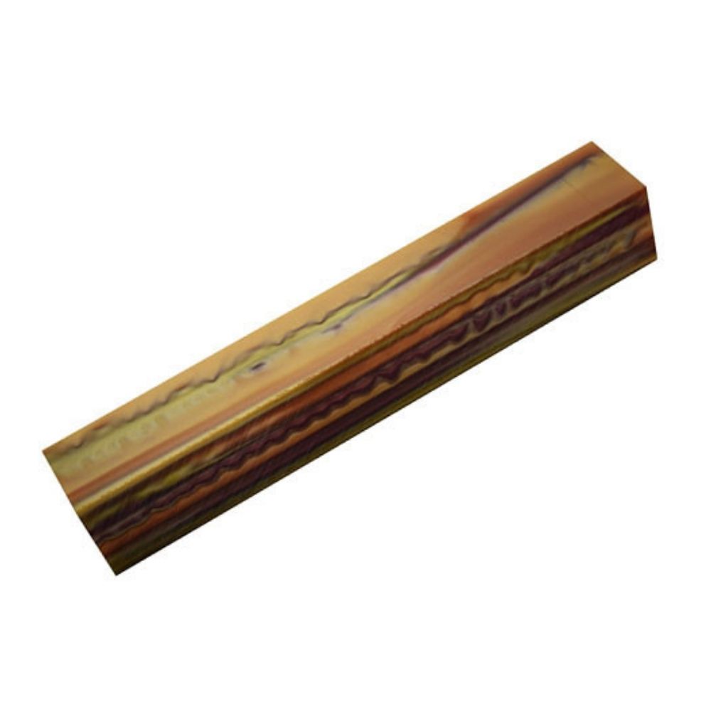 Pen blank - Acryl - 130x20x20 mm -Helles Kaffeebraun Aqua Amaranth - Pfeifenecke