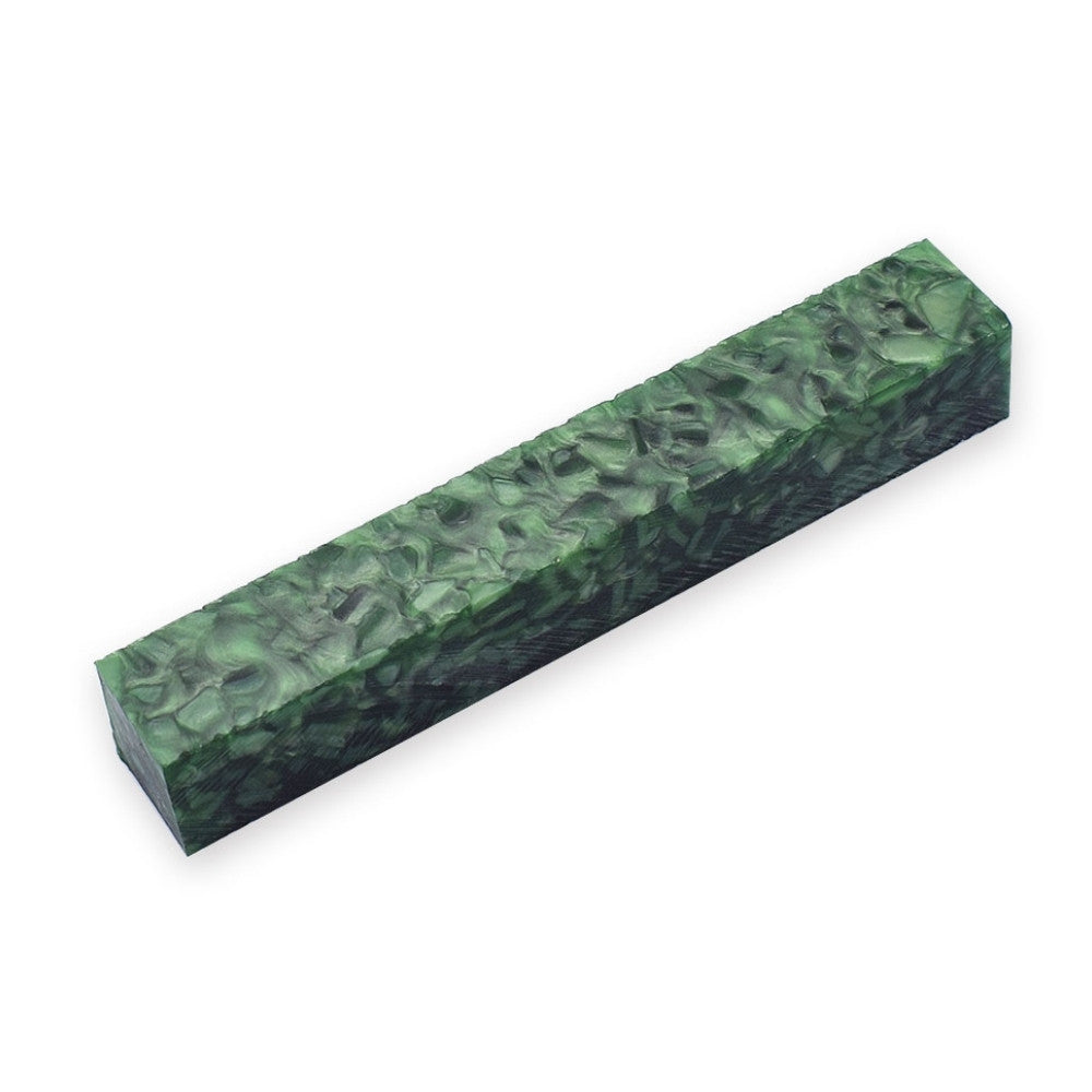 Pen blank - Acryl - 130x20x20 mm - Hellgrün mit weißer Marmorierung - Pfeifenecke