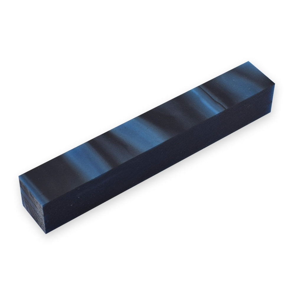 Pen blank - Acryl - 130x20x20 mm - Indigoblau mit schwarzer Linie - Pfeifenecke