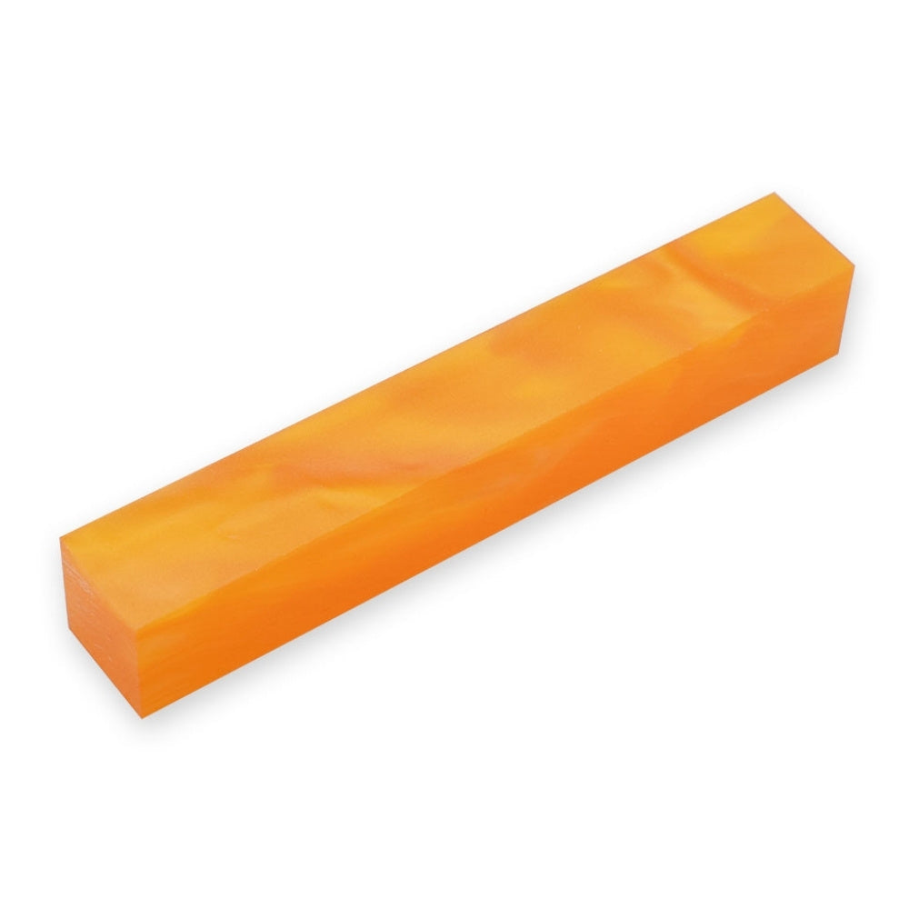 Pen blank - Acryl - 130x20x20 mm - Orange mit transparenter Linie - Pfeifenecke