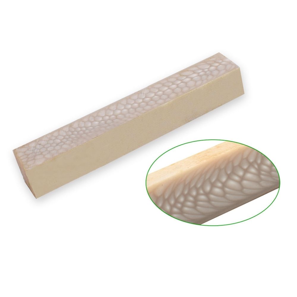 Pen blank - Harz - 130x20x20 mm - Beigefarbener Drache - Pfeifenecke