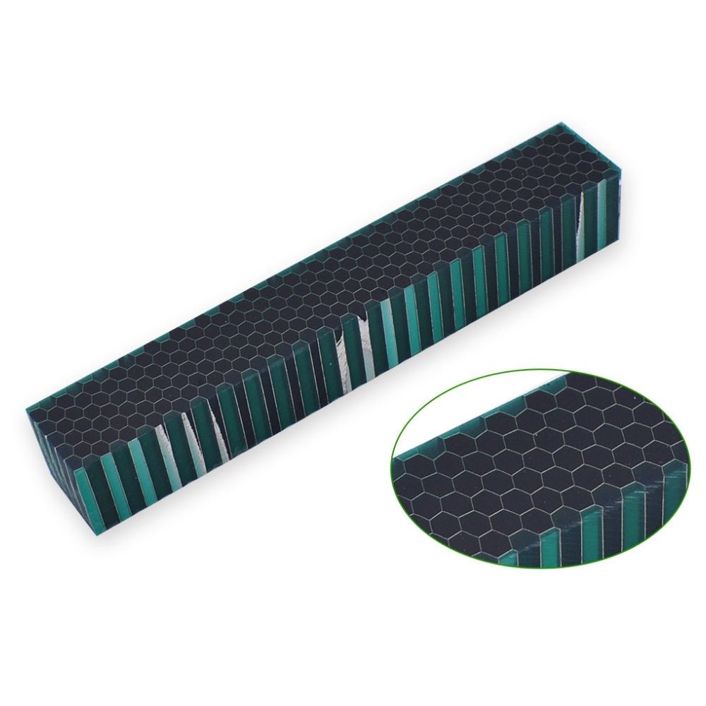 Pen blank - Harz - 130x20x20 mm - Grün - Pfeifenecke