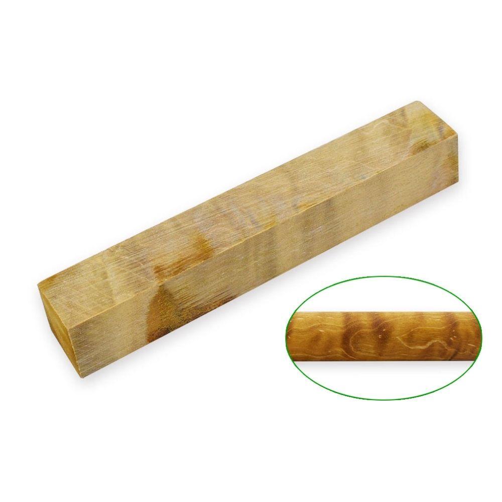 Pen blank - Stabilisiertes Holz - 130x20x20 mm - Kastanienbraun - Pfeifenecke