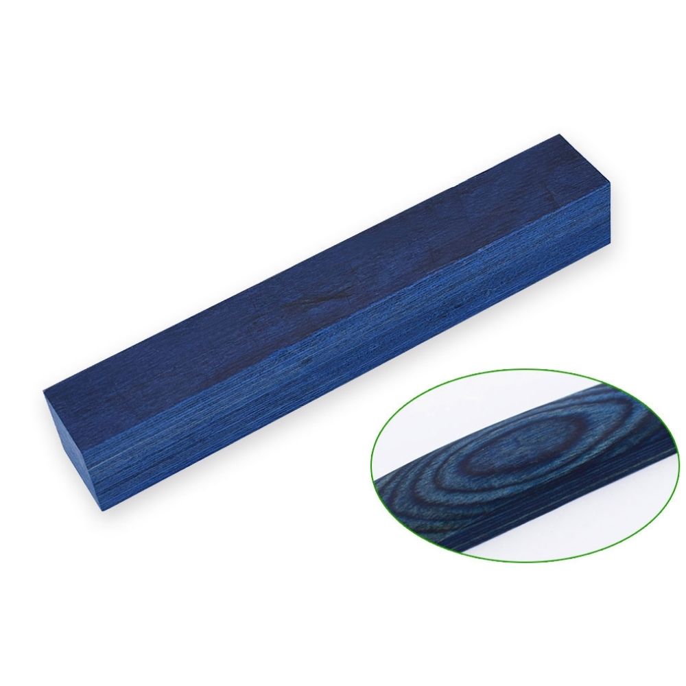 Pen blank - Stabilisiertes Schichtholz - 130x20x20 mm - Blau - Pfeifenecke