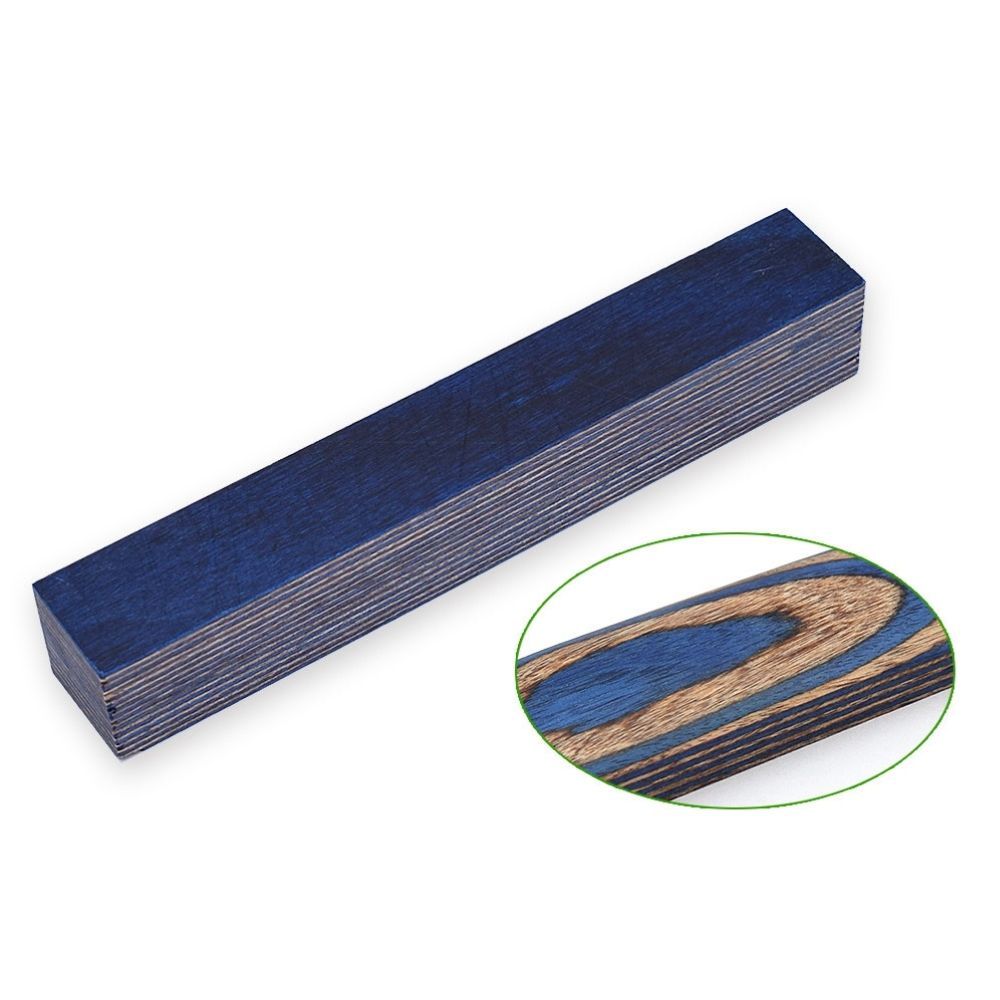 Pen blank - Stabilisiertes Schichtholz - 130x20x20 mm - Blau Kaffee - Pfeifenecke