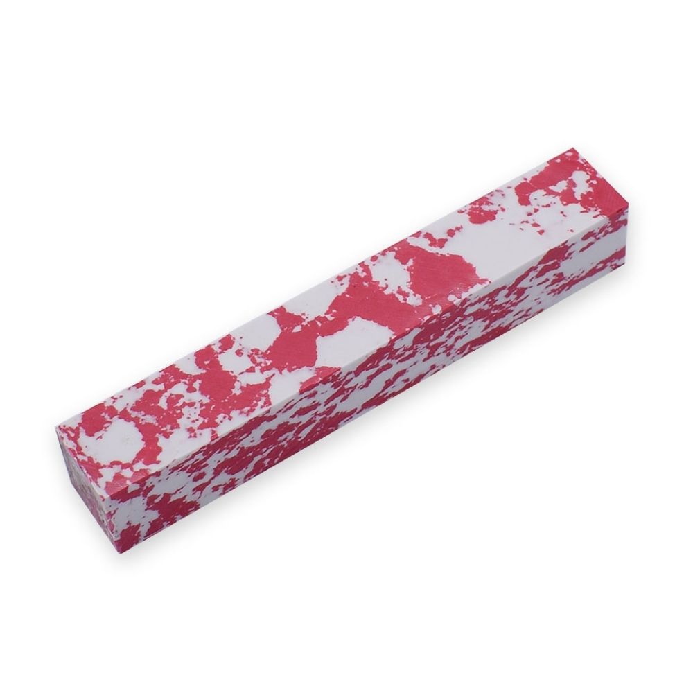 Pen blank - Steinlux - 130x18x18 mm - Roter Achat - Pfeifenecke