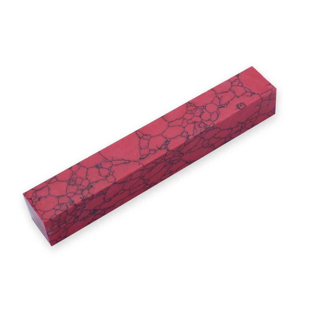Pen blank - Steinlux - 130x18x18 mm - Roter Jaspis - Pfeifenecke