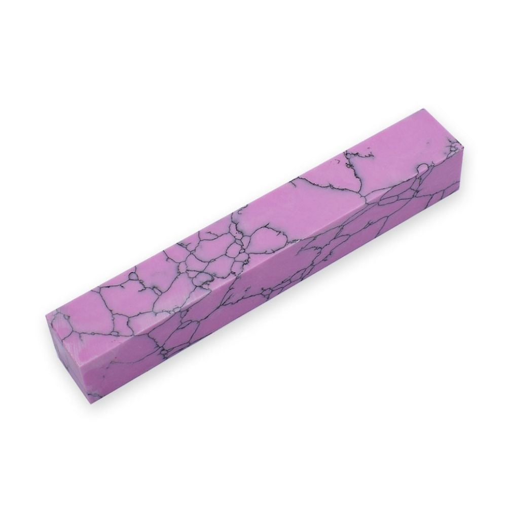 Pen blank - Steinlux - 130x18x18 mm - Violett mit Linie - Pfeifenecke