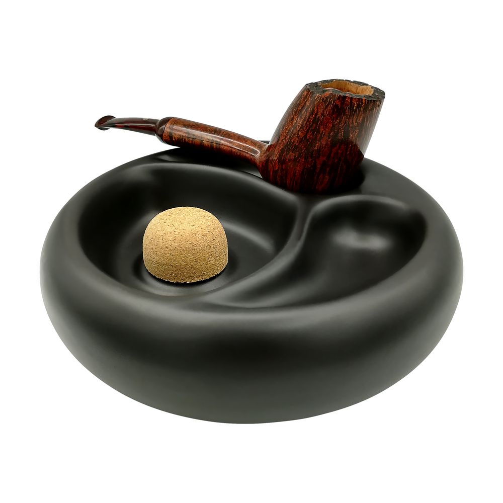 Pfeifenaschenbecher - Keramik - Matt Schwarz - Pfeifenecke