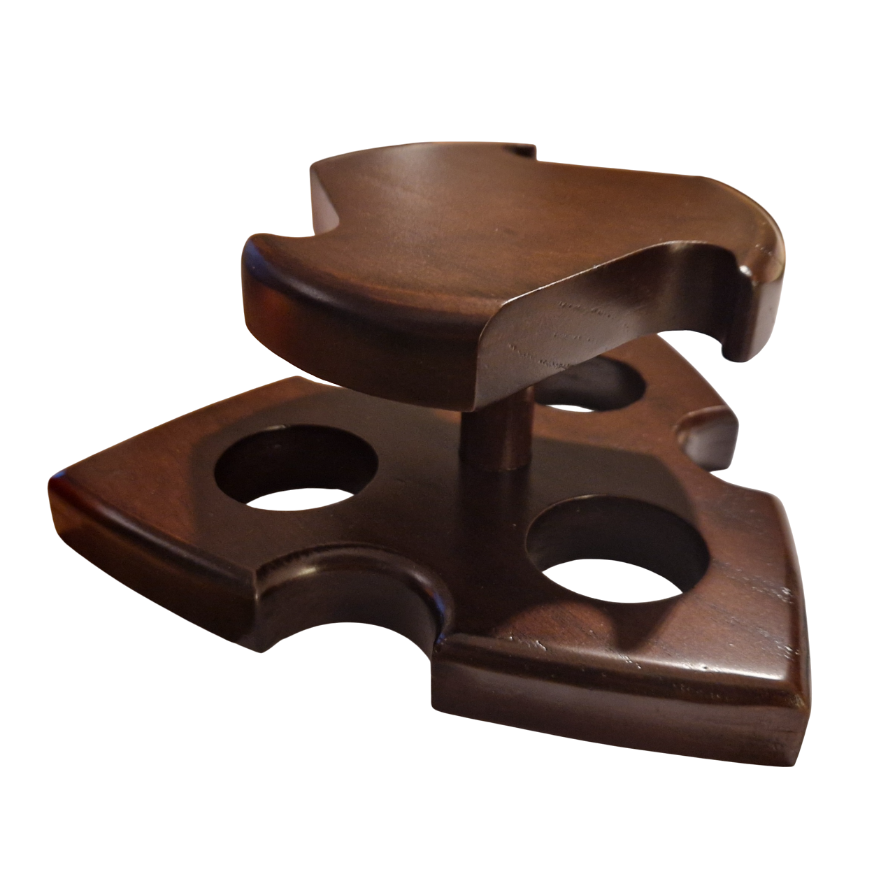 Pfeifenständer aus Holz für 3 Pfeifen - Pfeifenecke