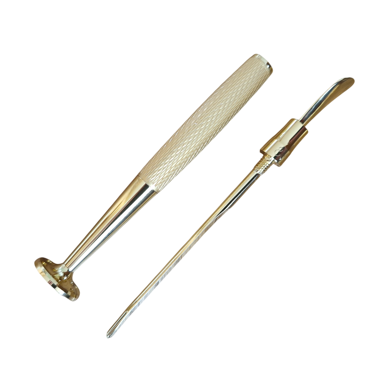 Pfeifenstopfer - 2-teilig - gold - Pfeifenecke