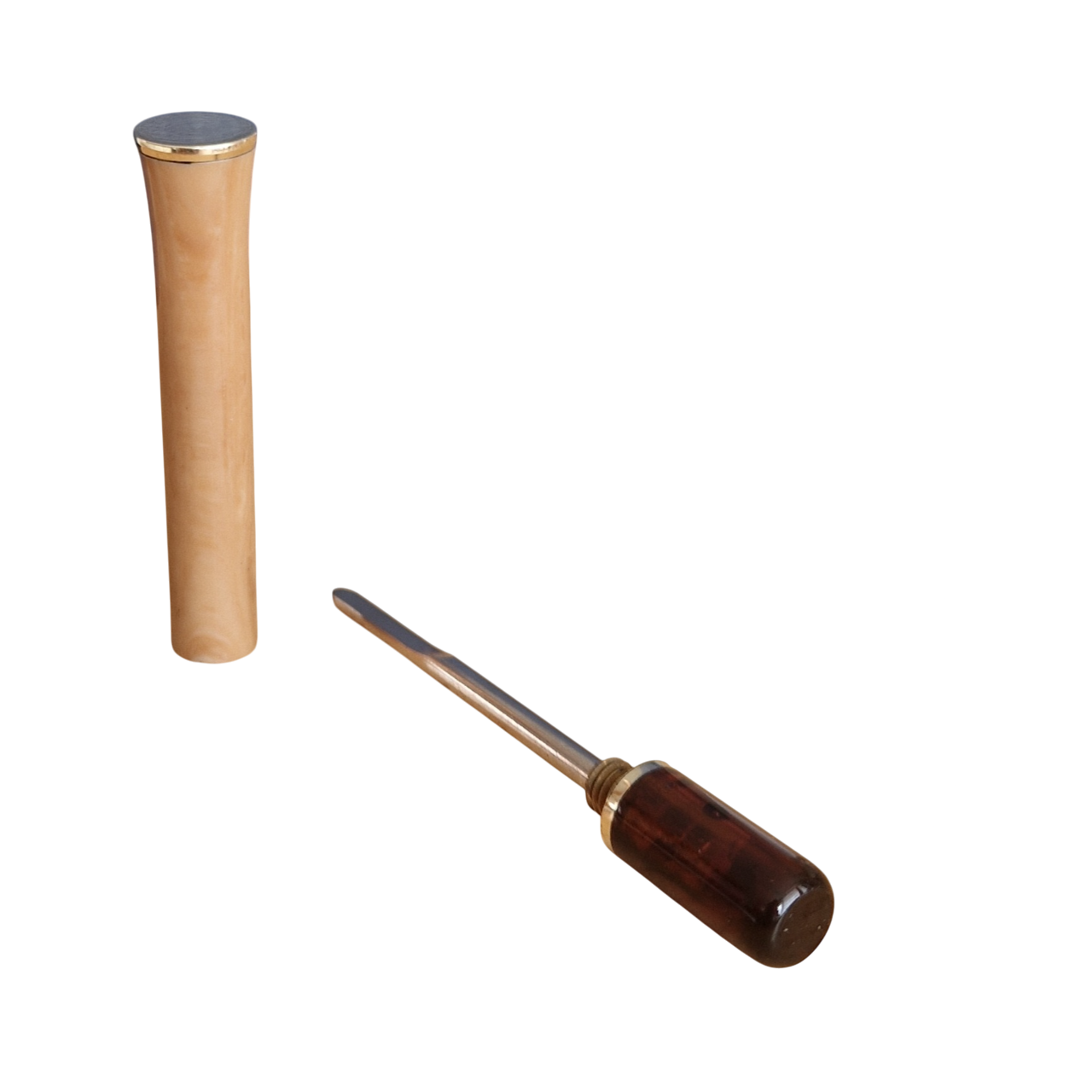 Pfeifenstopfer - 2-teilig - Holzoptik hell und dunkel - Pfeifenecke