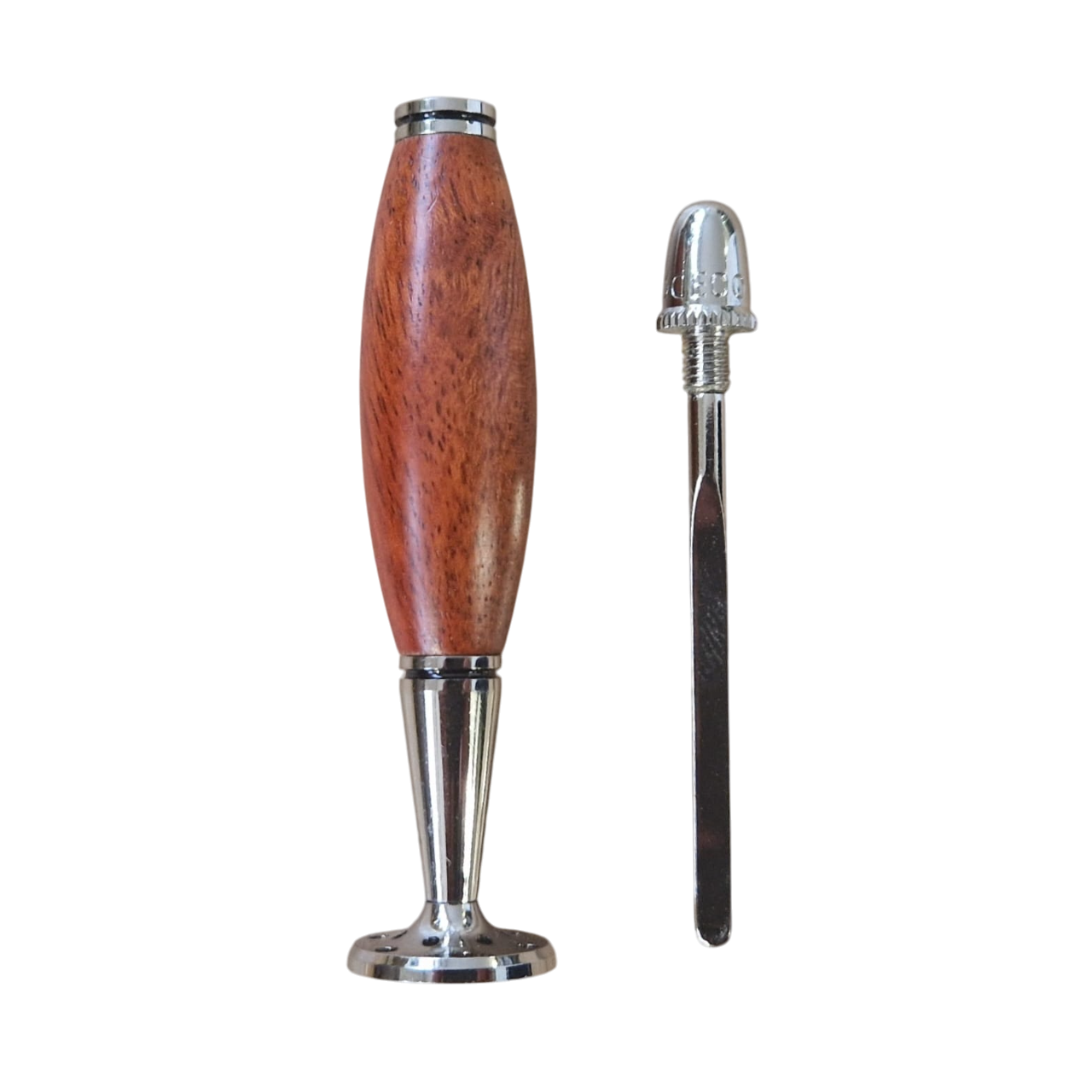 Pfeifenstopfer Mahagoni-braun mit natürlicher Holzmaserung - Pfeifenecke