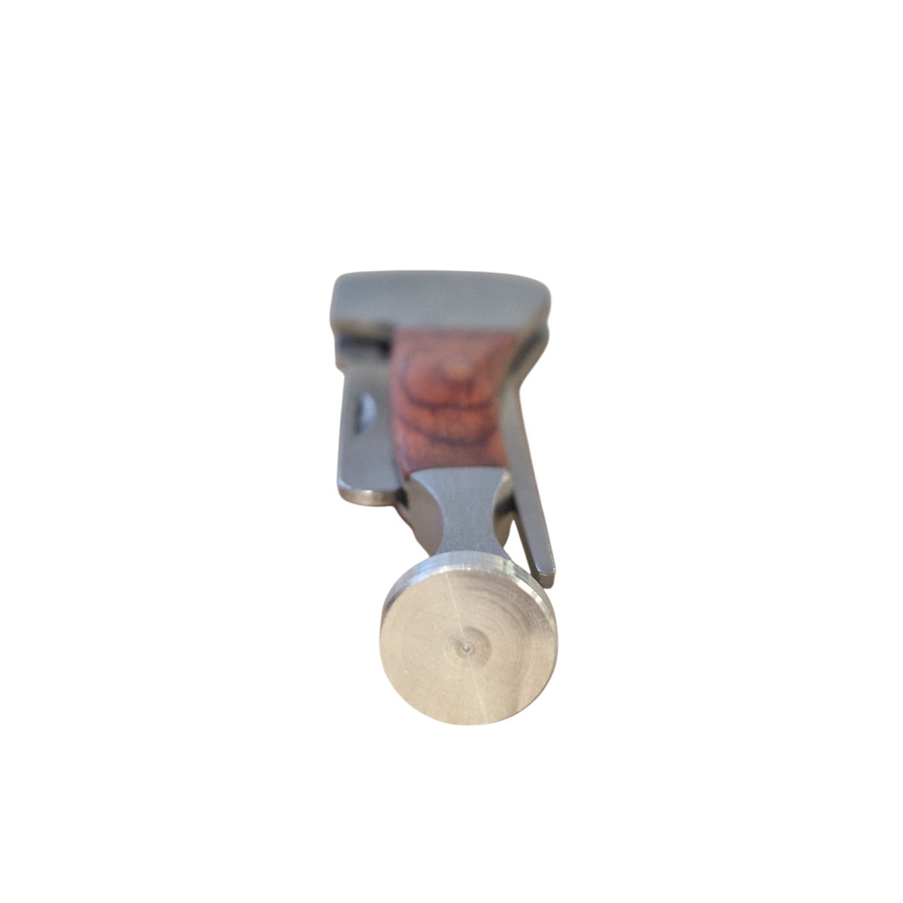 Pfeifenstopfer ’Metall & Holz’ - rotbraun mit dunkler Maserung - Pfeifenecke