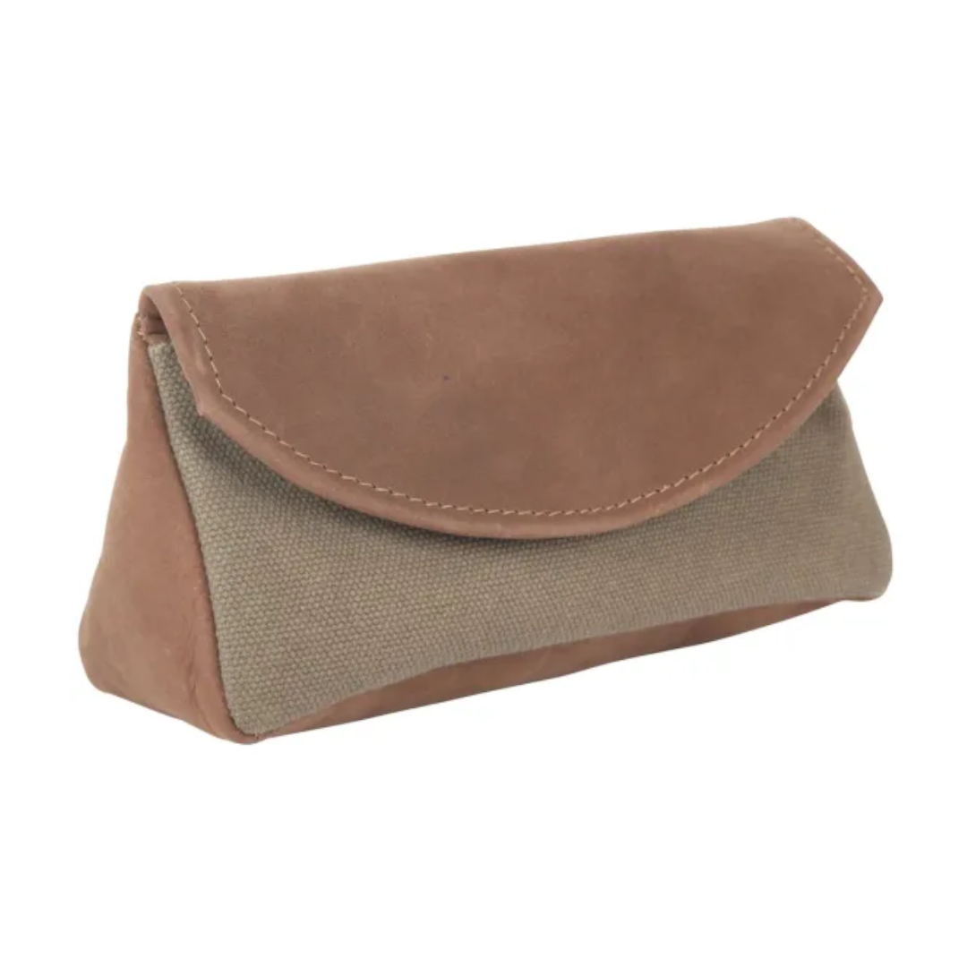 Pfeifentasche Leder und Stoff - braun - Pfeifenecke