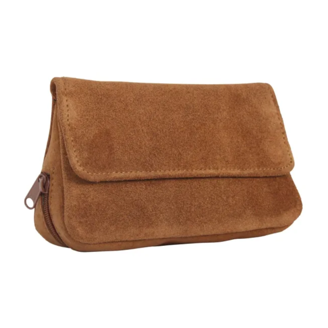 Pfeifentasche Wildleder - braun - Pfeifenecke