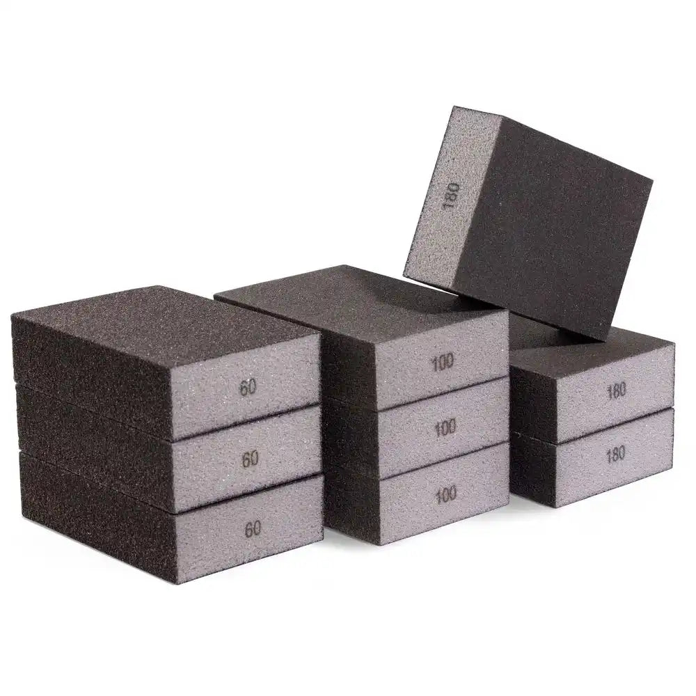 Rechteckige Schleifschwämme.