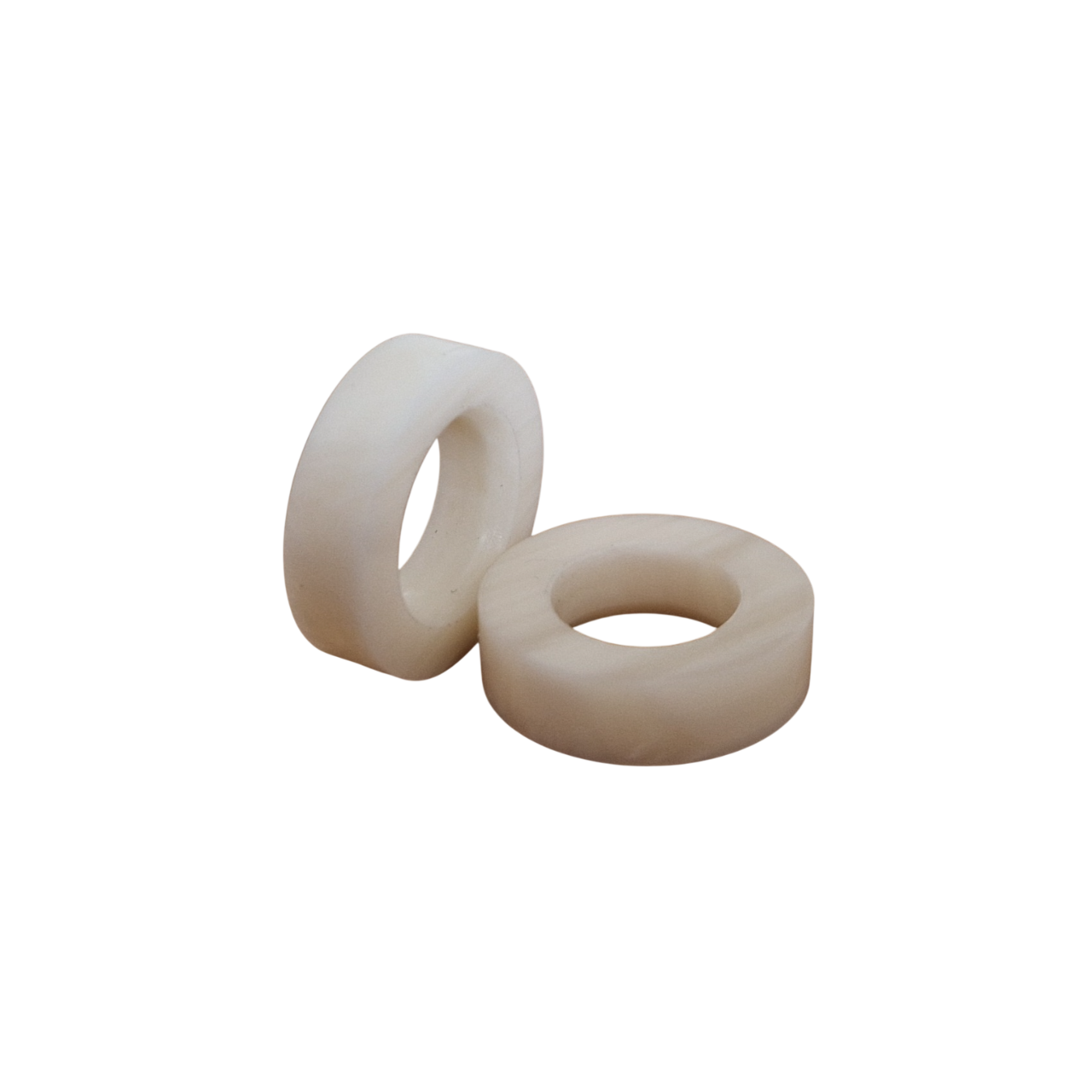 Ring - Ø18 - Acryl - Elfenbein - Pfeifenecke