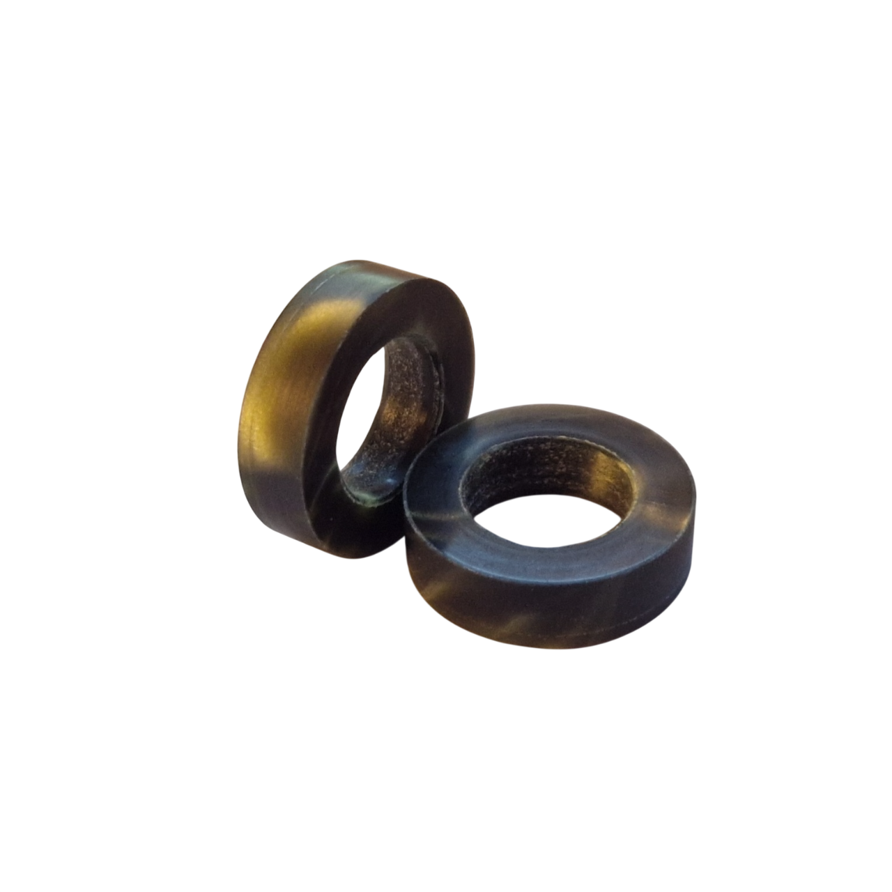 Ring - Ø18 - Acryl - Grünes Perlmutt - Pfeifenecke