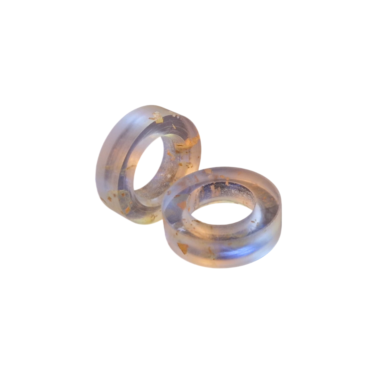 Ring - Ø18 - Acryl - Transparent mit Gold - Pfeifenecke