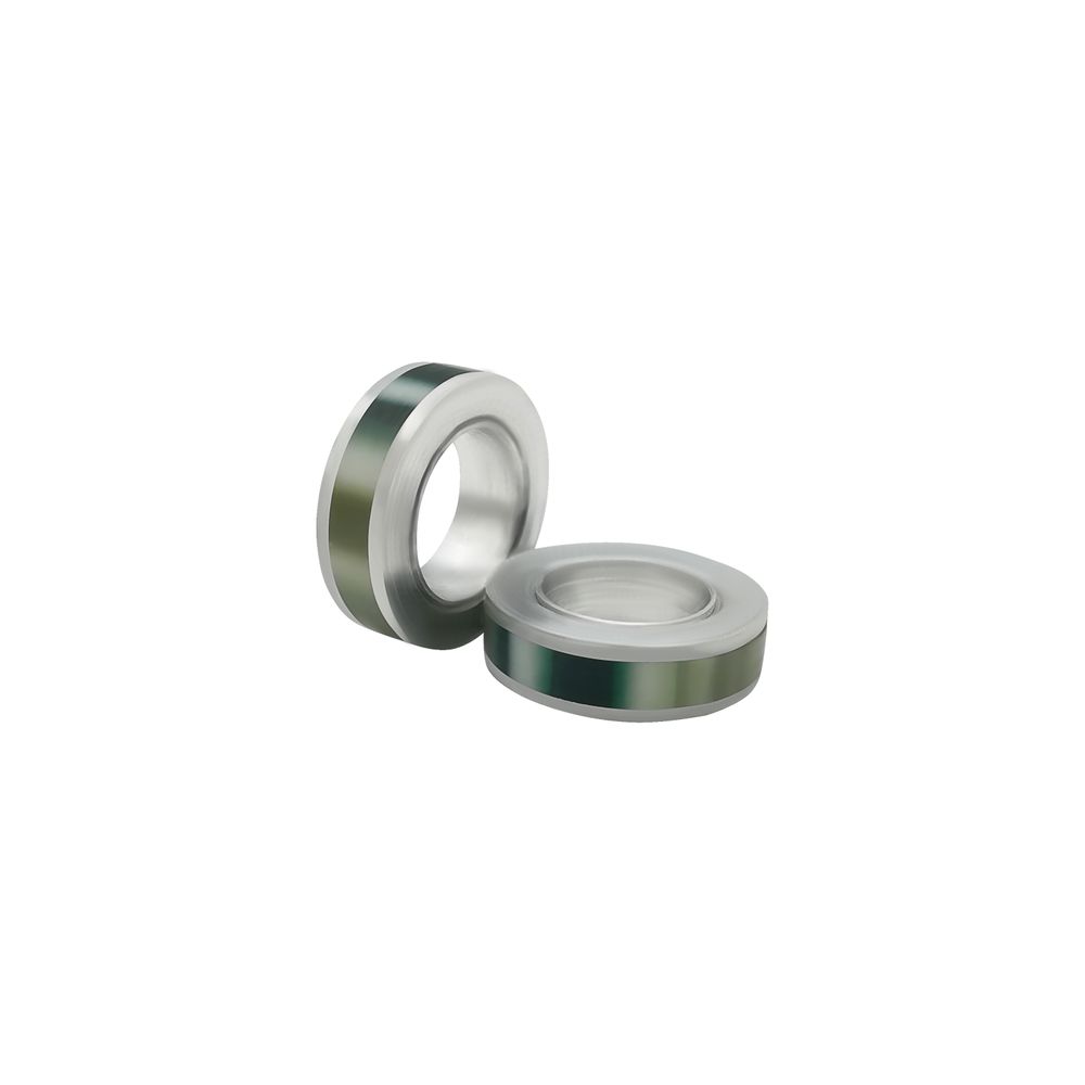 Ring - Ø18 - Aluminium - Grüne Spaghetti - Pfeifenecke