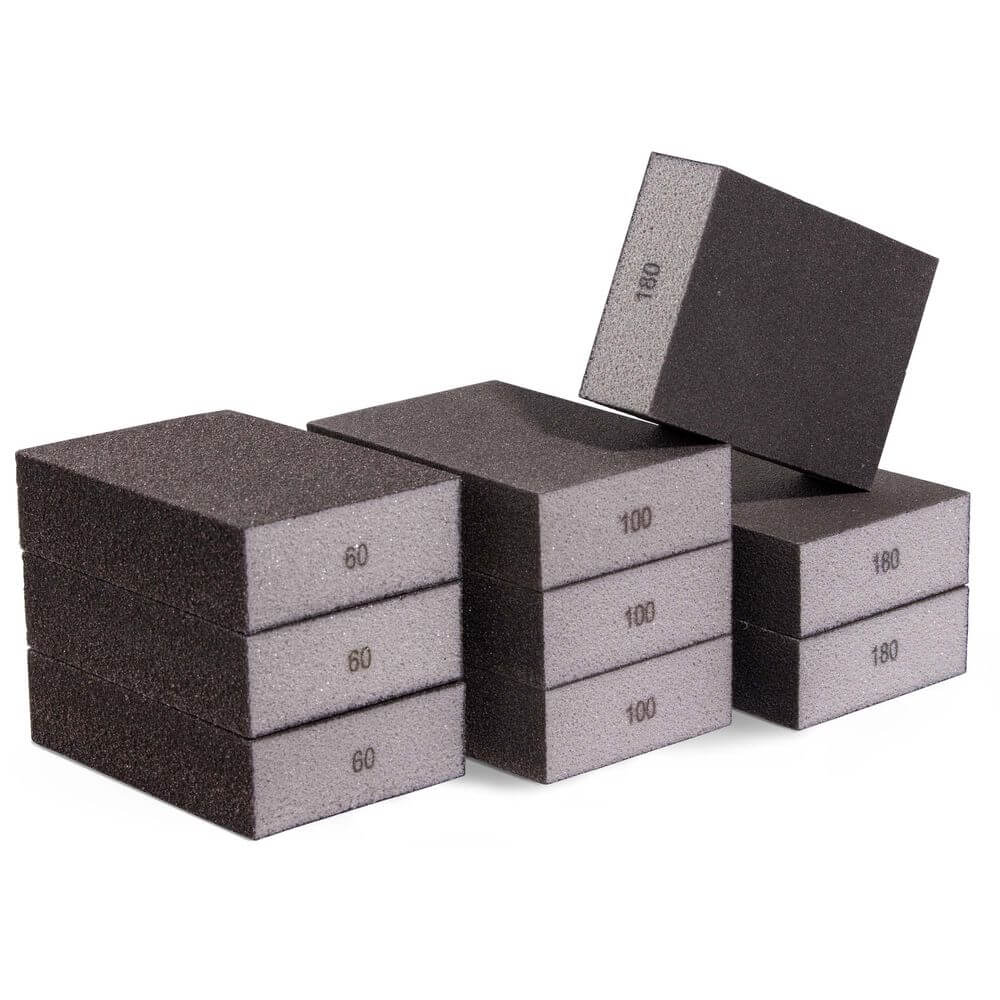 Schleifschwamm Set 9 Stück Körnung: 60 100 180 - Pfeifenecke