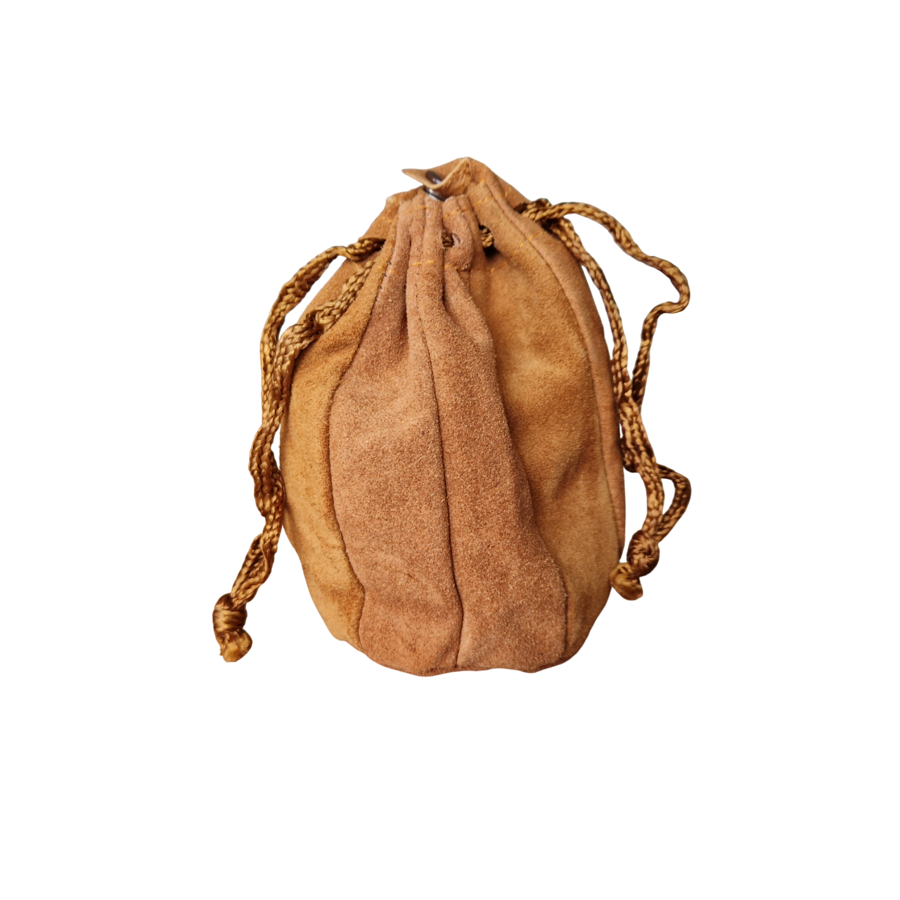 Tabakbeutel aus Wildleder – 13 cm | Eleganter Zugbeutel für Tabak - Cognac - Pfeifenecke