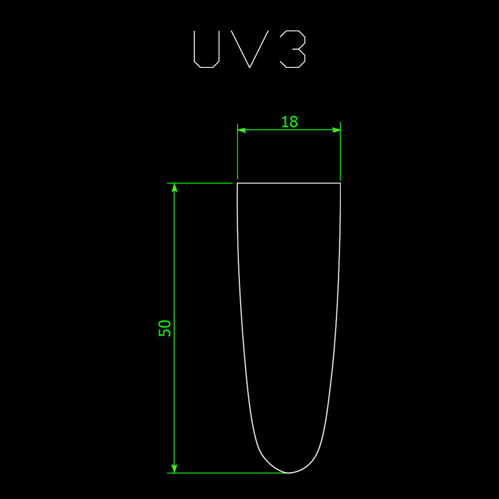 UV-Form - Tabakkammerbohrer - 18 mm - Pfeifenecke