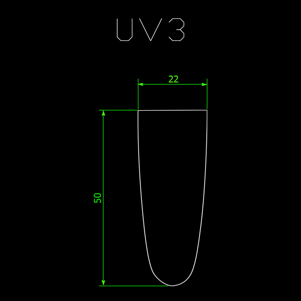 UV-Form - Tabakkammerbohrer - 22 mm - Pfeifenecke