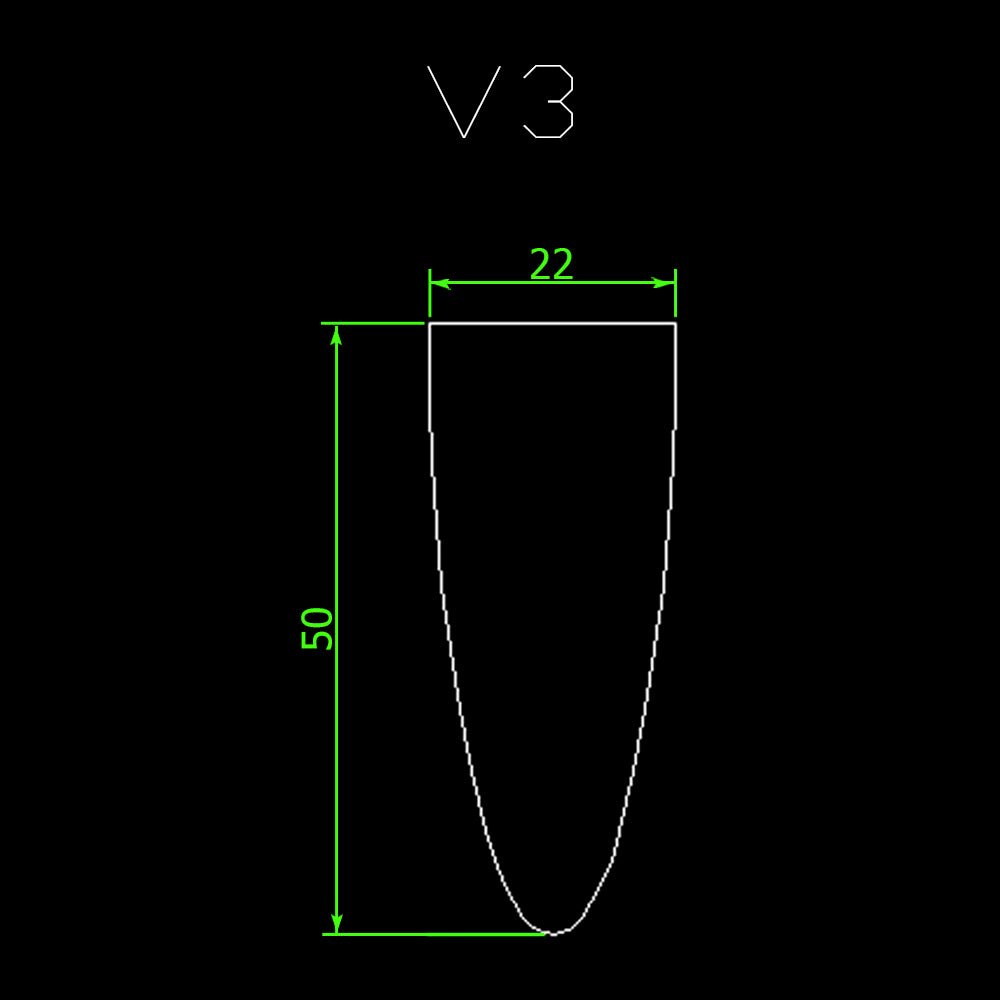 V-Form - Tabakkammerbohrer - 22 mm - Pfeifenecke