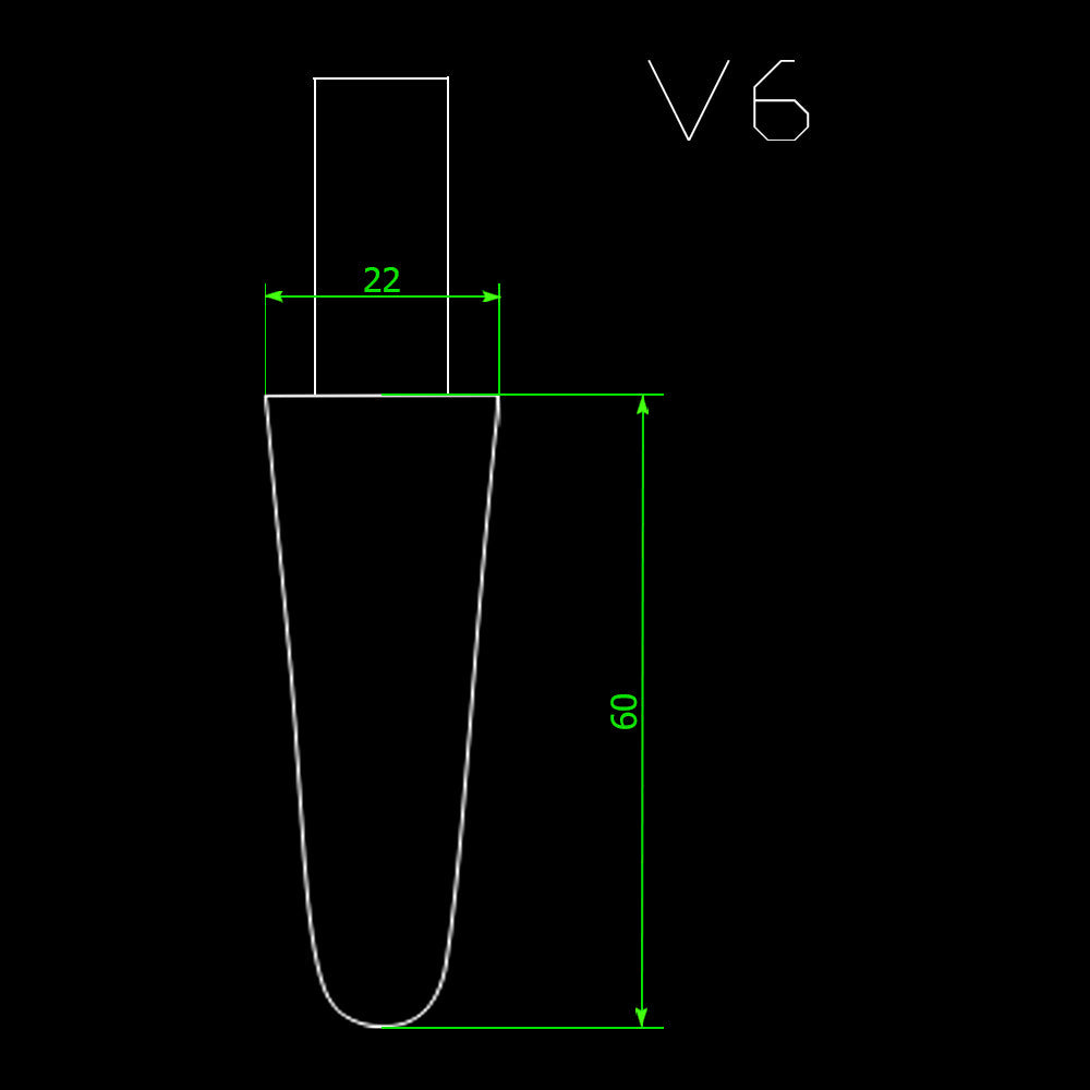 V-Form - Tabakkammerbohrer - 22 mm - Pfeifenecke