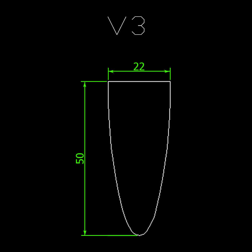 V-Form - Tabakkammerbohrer - 24 mm - Pfeifenecke