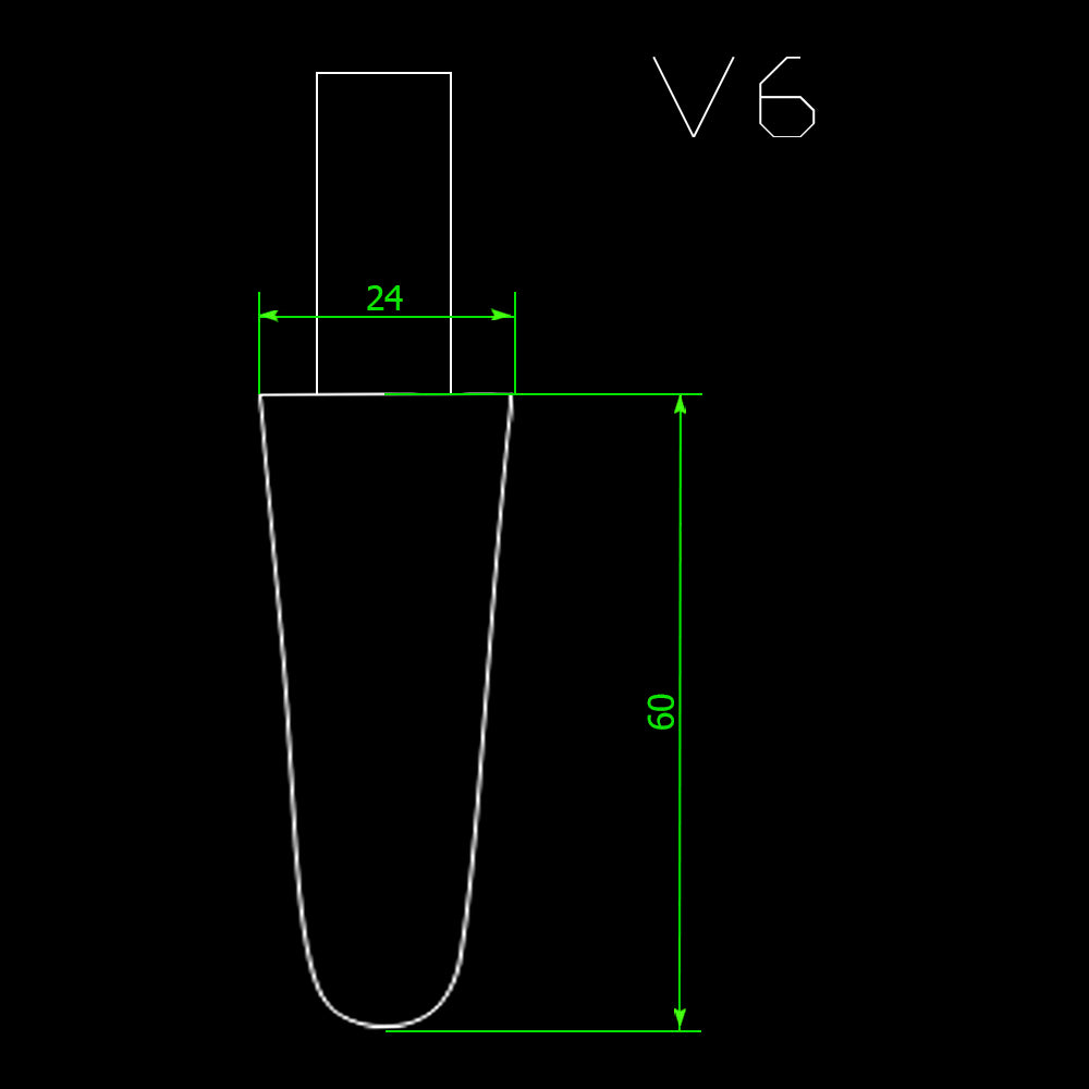 V-Form - Tabakkammerbohrer - 24 mm - Pfeifenecke