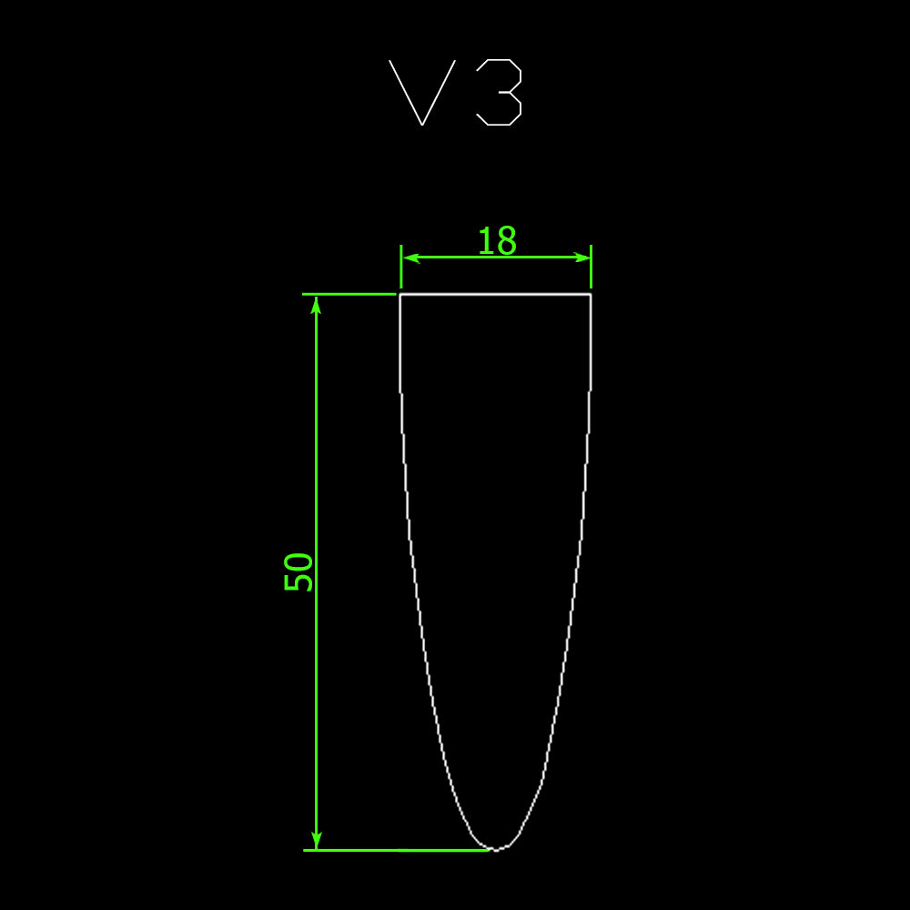 V3-Form - Tabakkammerbohrer - 18 mm - Pfeifenecke