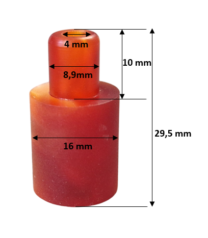 Verbindungsstück aus Acryl - Farbe ’Bernstein’ - Pfeifenecke