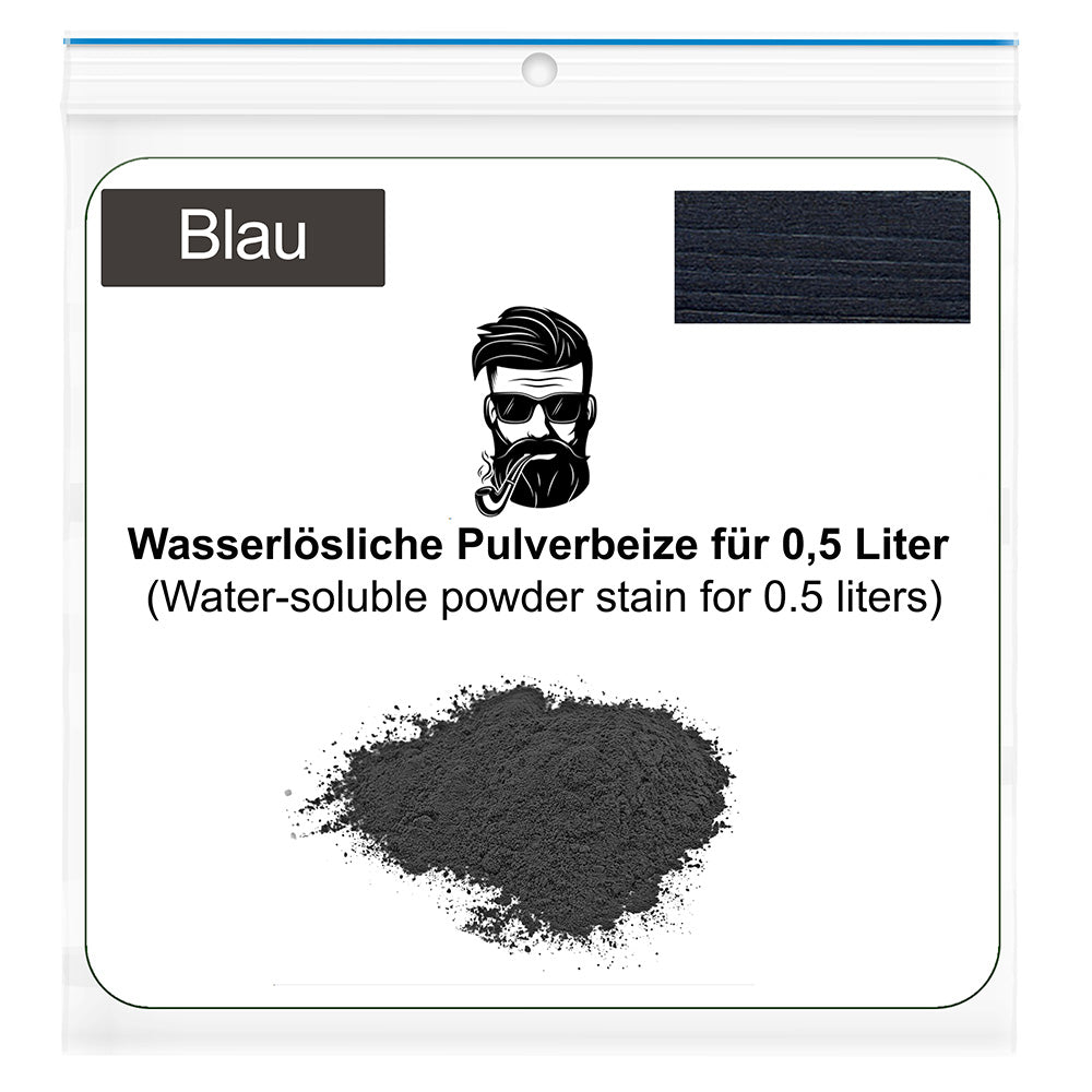 Wasserlösliche Pulverbeize für 0,5 Liter Wasser - Blau - Pfeifenecke