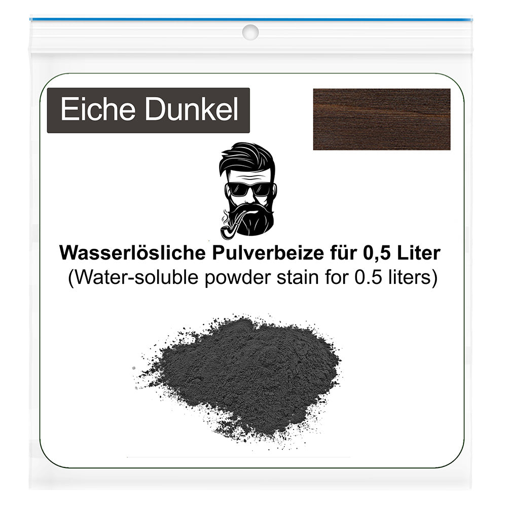 Wasserlösliche Pulverbeize für 0,5 Liter Wasser - Eiche Dunkel - Pfeifenecke