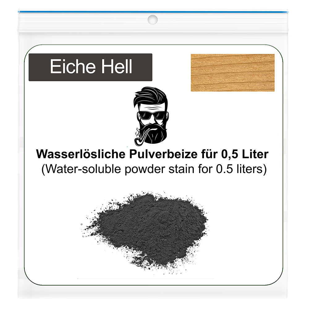 Wasserlösliche Pulverbeize für 0,5 Liter Wasser - Eiche Hell - Pfeifenecke