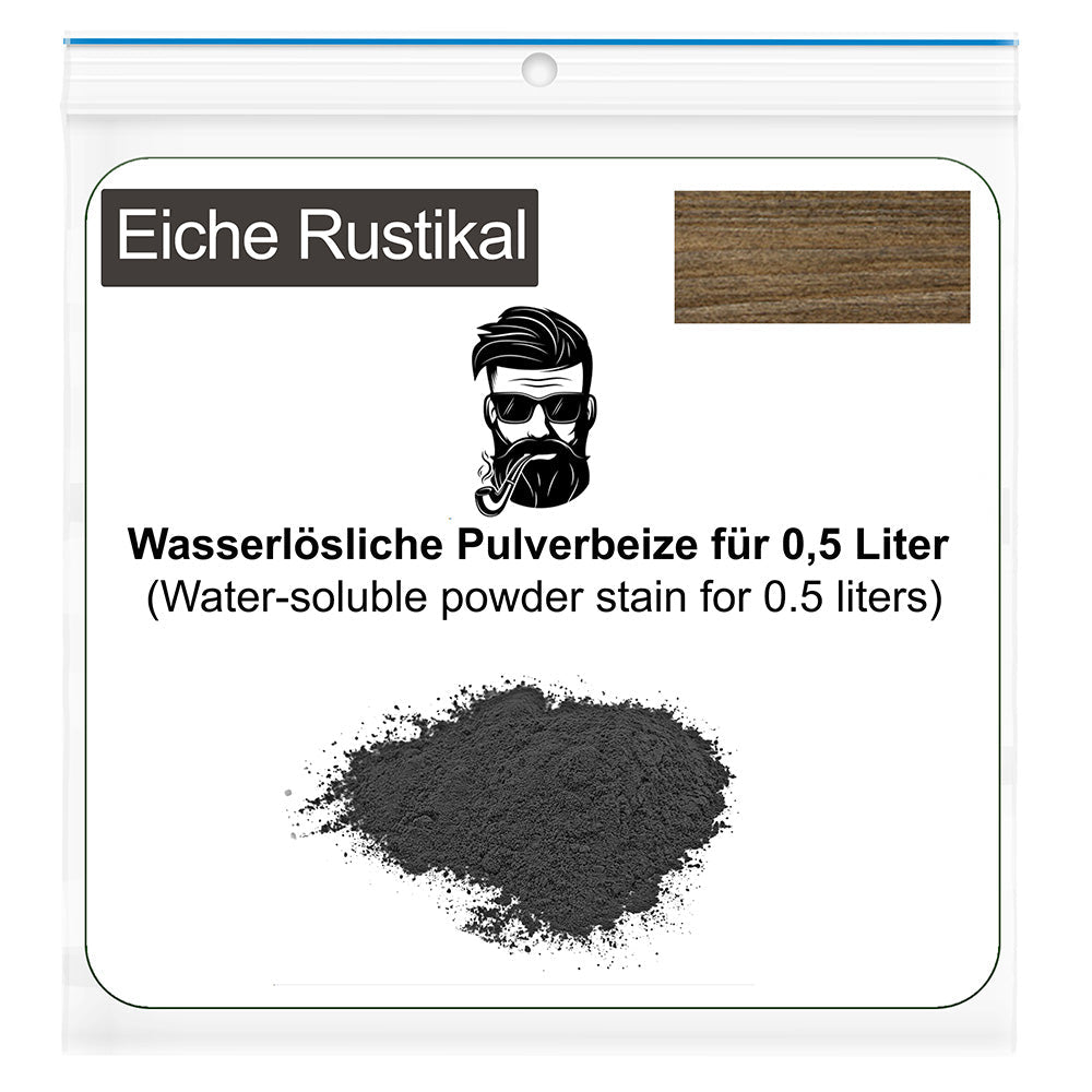 Wasserlösliche Pulverbeize für 0,5 Liter Wasser - Eiche Rustikal - Pfeifenecke